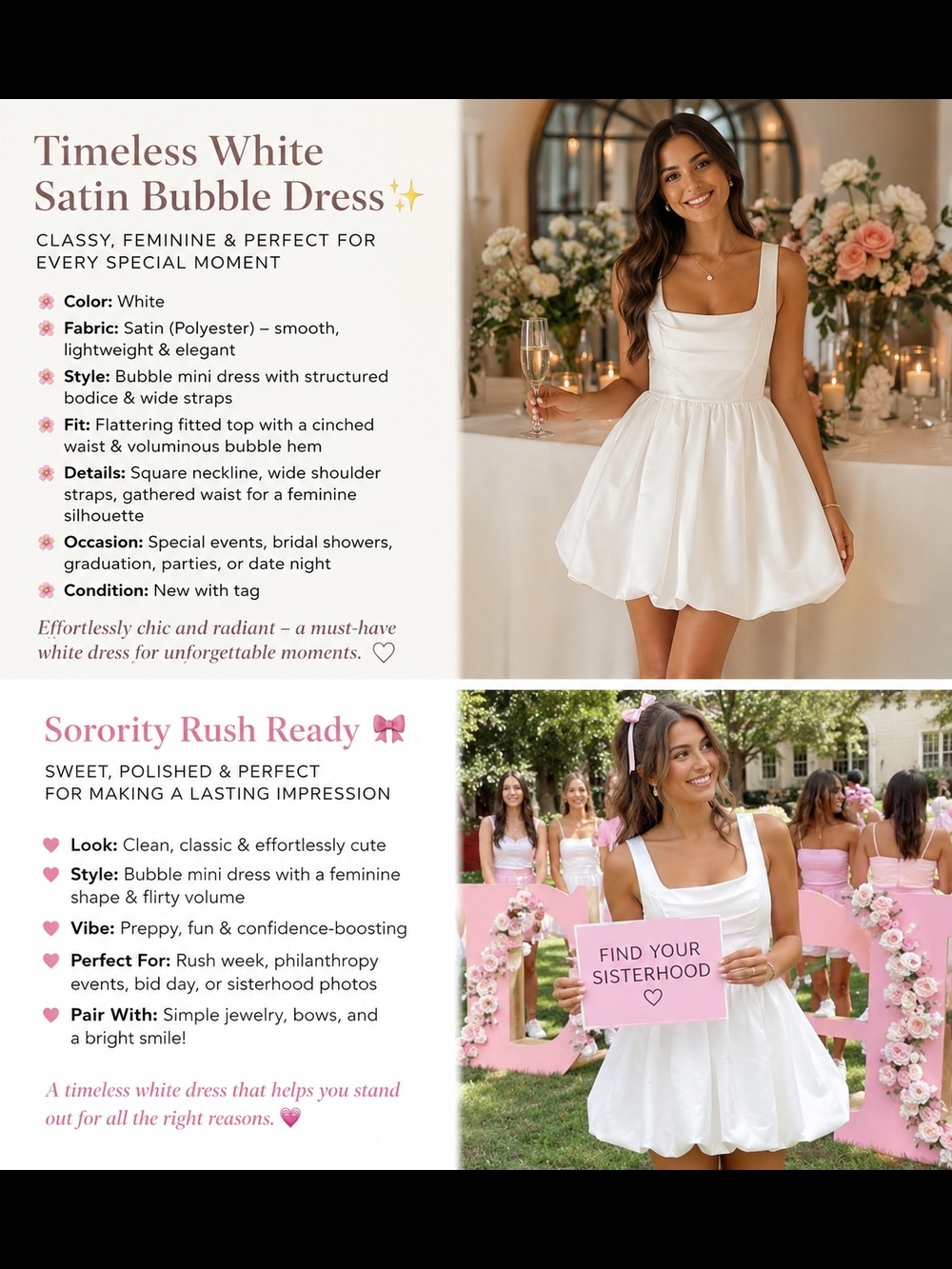 Lulus White Bubble Hem Mini Dress XL NWT Coquette Bridal Sorority Party Trend